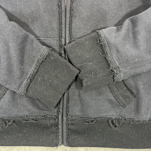 Aeropostale Womens Medium Black NY Raised Letter Full Zip Hoodie - Picture 10 of 10